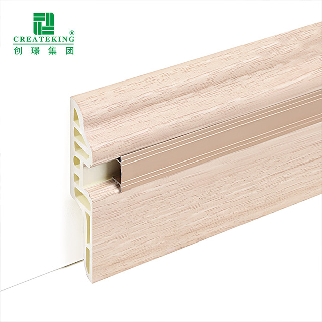 75*15mm PVC羊舌隐钉踢脚板