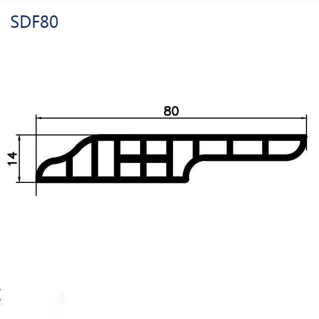 8cm防水木纹PVC家装踢脚线-SDF80