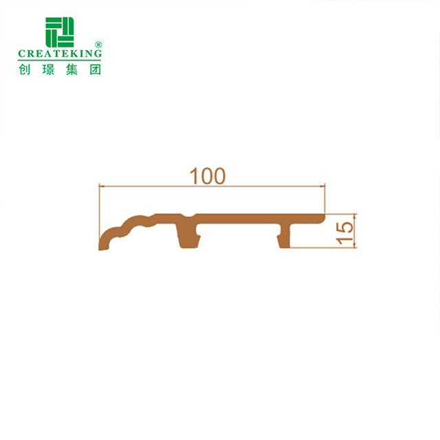 100*15mm PVC夹式踢脚板