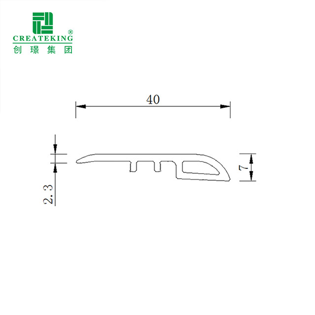 40*7mm SPC地板异径管 