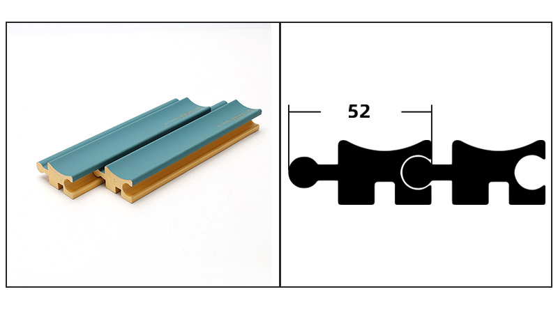 52*25mm PVC 旋转凹槽墙板