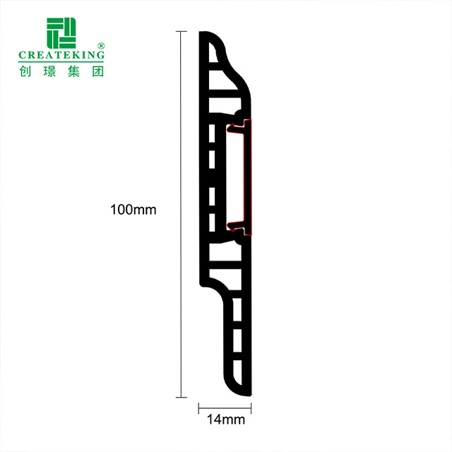 100*14mm PVC暗钉踢脚板