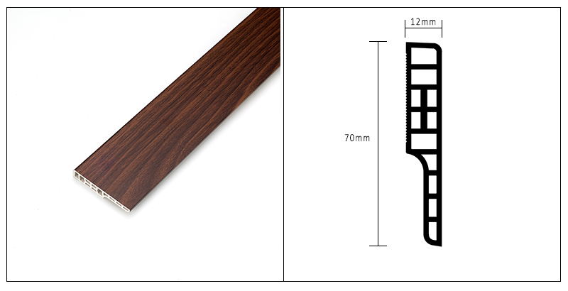 70*12mm SPC方形踢脚板